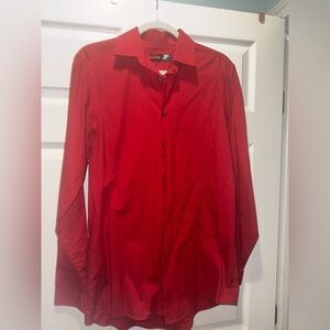 JF J.Ferrar Vibrant Red Dress Shirt